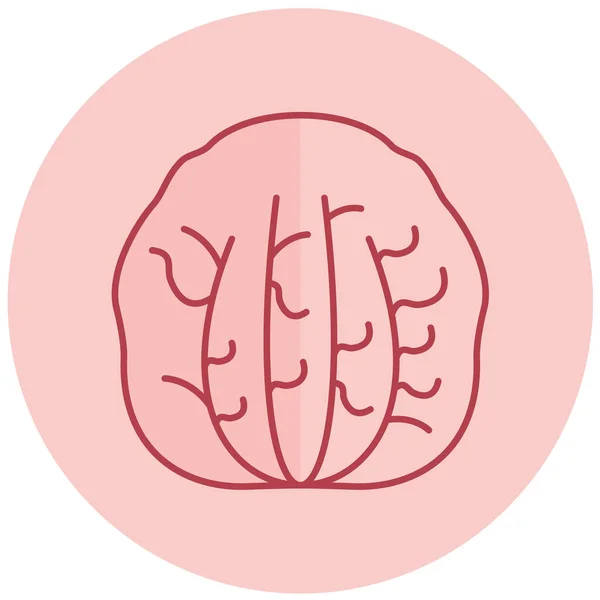 Hersenen Web Icoon Eenvoudige Illustratie — Stockvector
