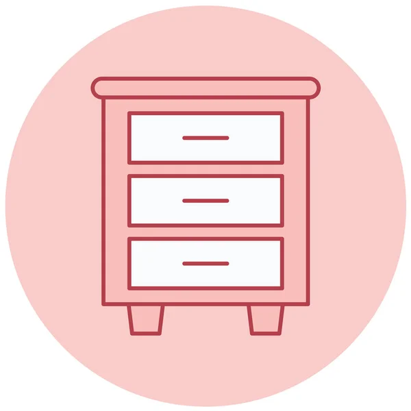 Gabinete Icono Web Ilustración Simple — Archivo Imágenes Vectoriales