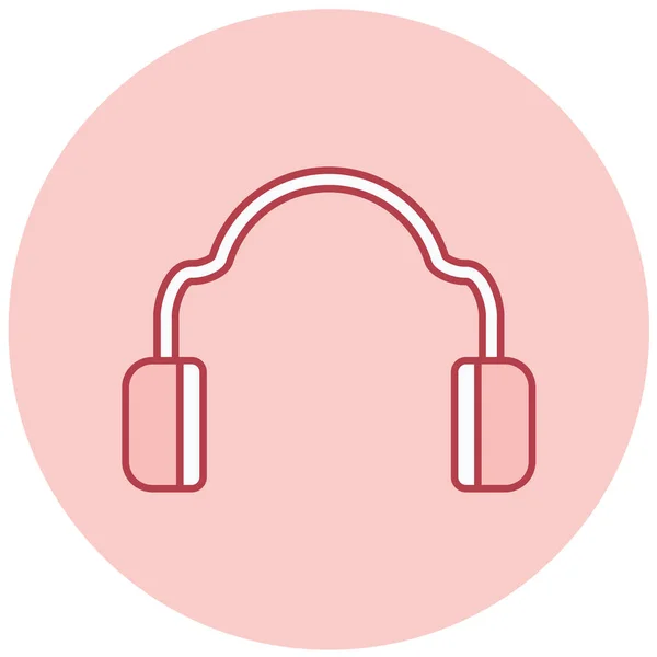 Auriculares Icono Web Diseño Simple — Vector de stock