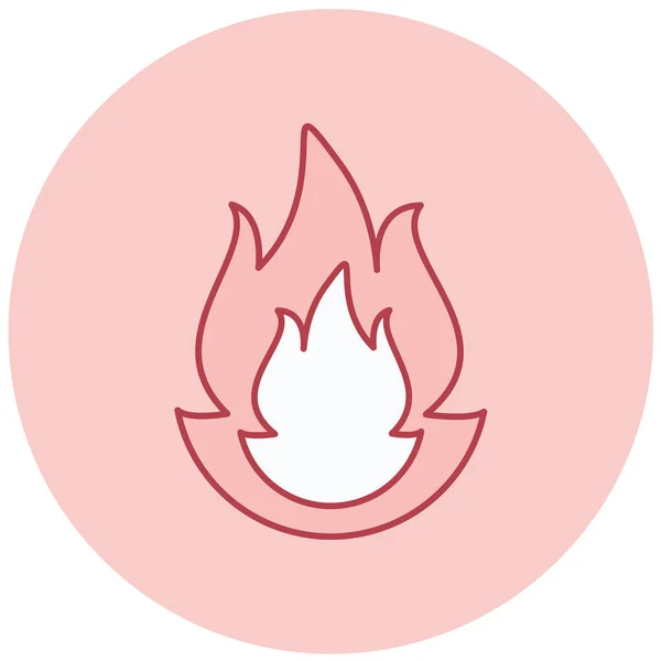 Fire Flame Vector Icon — Stock Vector