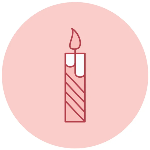 Candle Web Icon Simple Illustration — Stock Vector