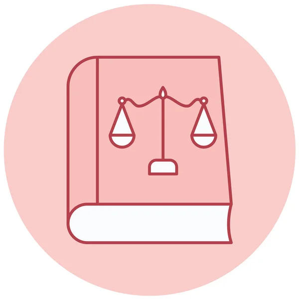 Libro Icono Web Ilustración Simple — Vector de stock