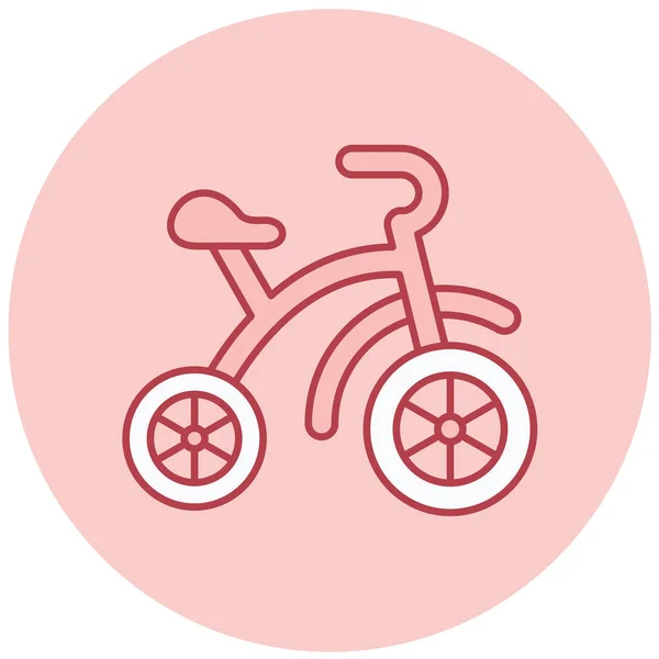 Bicicleta Icono Web Ilustración Simple — Vector de stock