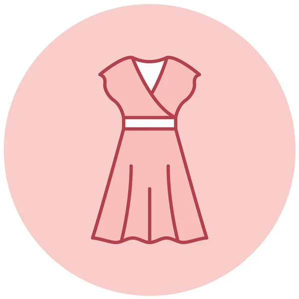 Vestido Ícone Web Ilustração Simples —  Vetores de Stock