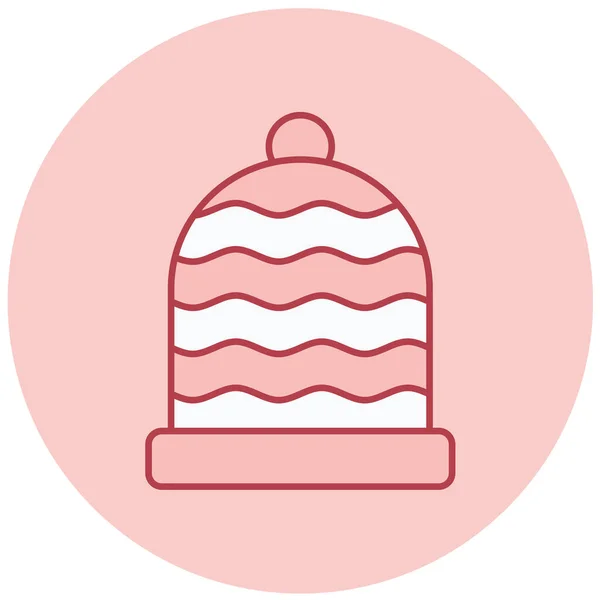 クリスマスの帽子 シンプルなデザイン — ストックベクタ
