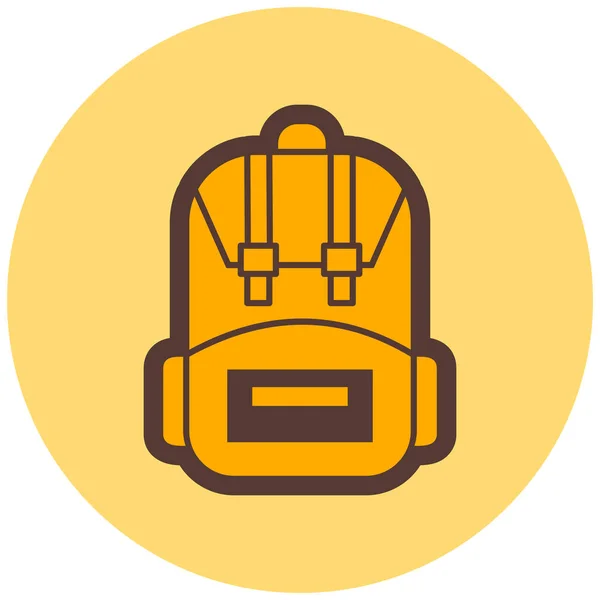 Mochila Icono Web Ilustración Simple — Vector de stock