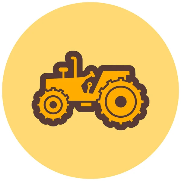 Traktor Ikona Web Prosta Ilustracja — Wektor stockowy