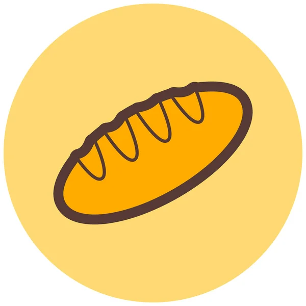 Croissant Webová Ikona Jednoduchá Ilustrace — Stockový vektor
