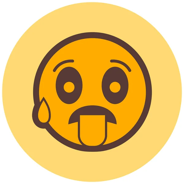 Emoticono Facial Icono Web — Vector de stock