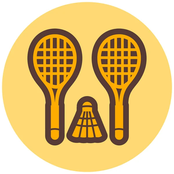 Raquette Tennis Illustration Simple — Image vectorielle