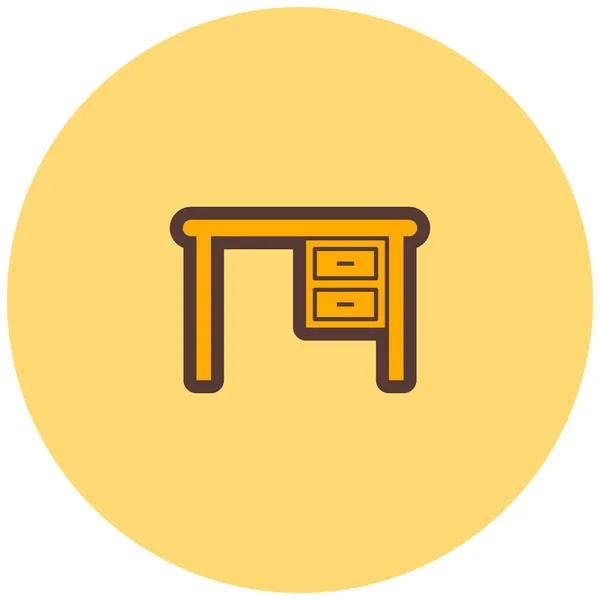 Mesa Icono Web Ilustración Simple — Archivo Imágenes Vectoriales