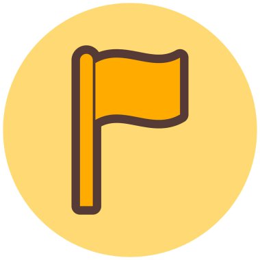 bayrak modern simge vektör illüstrasyonu 