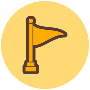 bayrak modern simge vektör illüstrasyonu 