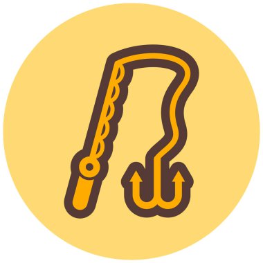 balıkçı çubuğu modern ikon vektör illüstrasyonu 