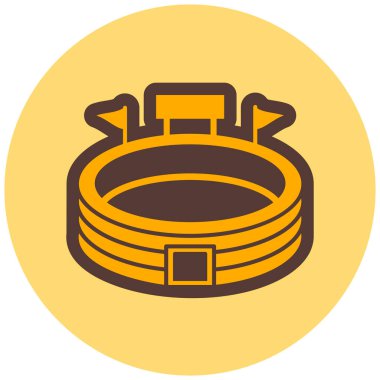 Modern ikon vektör illüstrasyonu. Stadyum