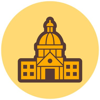 Üniversite. Web simgesi basit illüstrasyon