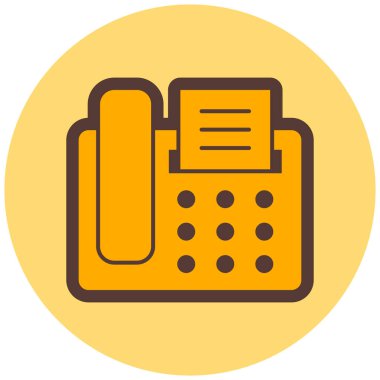 faks. Web simgesi basit illüstrasyon