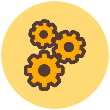 Dişliler. Web simgesi basit illüstrasyon