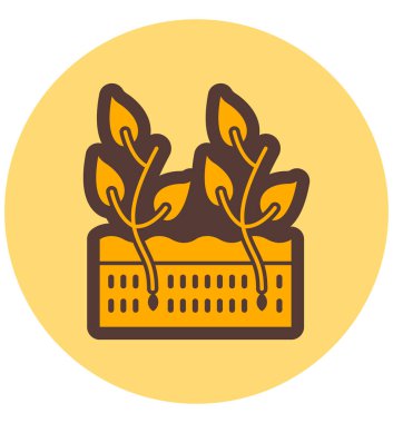 bitkisel düz vektör simgesi