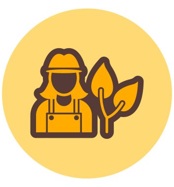 Bahçıvan. Web simgesi basit illüstrasyon