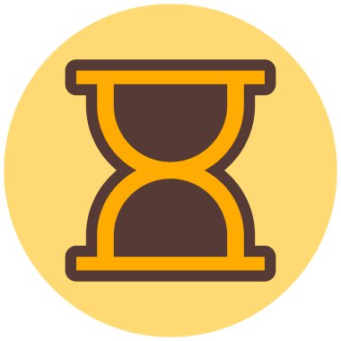 Kum saati. Web simgesi basit illüstrasyon