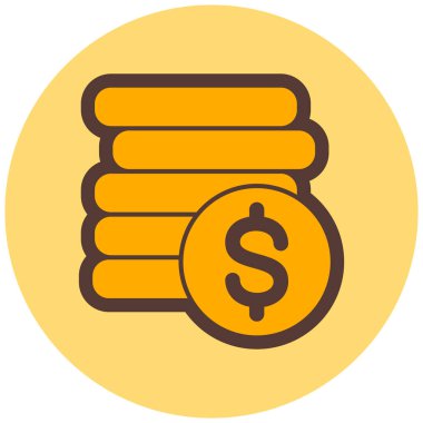 Dolar. Web simgesi basit illüstrasyon