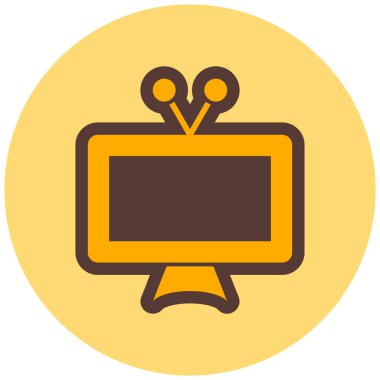 Televizyon. Web simgesi basit illüstrasyon
