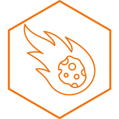 turuncu çizgi ateş alev ikonu beyaz arkaplanda izole edildi. vektör illüstrasyonu