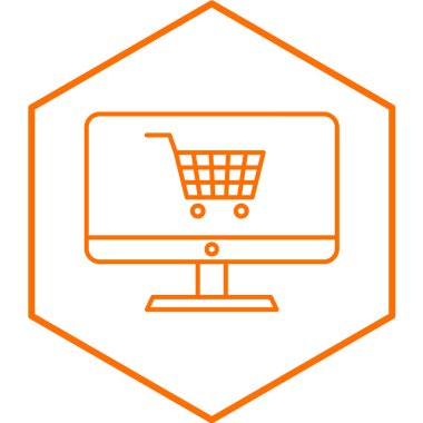 Alışveriş arabası ikonu. vektör illüstrasyonu