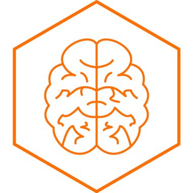 beyin modern ikon vektör illüstrasyonu 