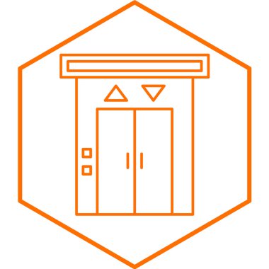 asansör modern ikon vektör illüstrasyonu 