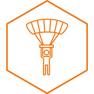 Skydiving modern ikon vektör çizimi 