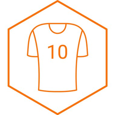 Jersey spor modern ikon vektör illüstrasyonu 