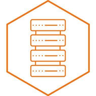 Veritabanı modern simge vektör çizimi 