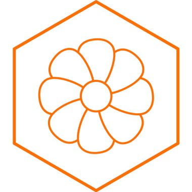 Çiçek açan modern simge vektör illüstrasyonu 