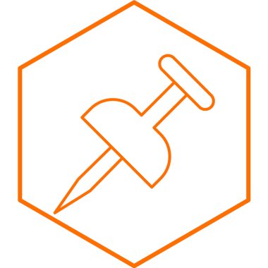 Pushpin modern ikon vektör illüstrasyonu 