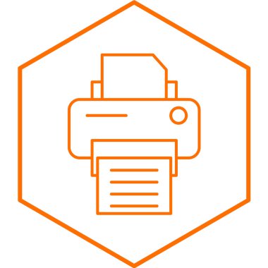 yazıcı modern simge vektör illüstrasyonu 