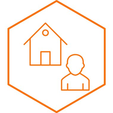 ev sahibi modern ikon vektör illüstrasyonu 