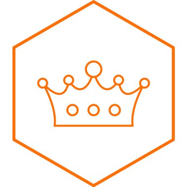 Taç ikonu. vektör illüstrasyonu