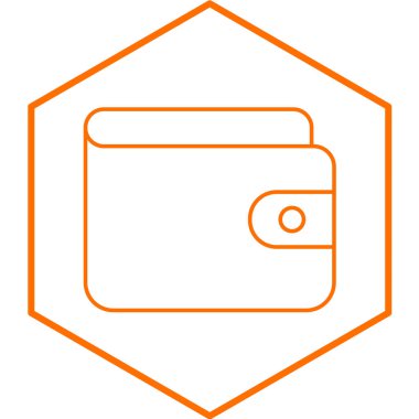 cüzdan ikonu vektör illüstrasyonu