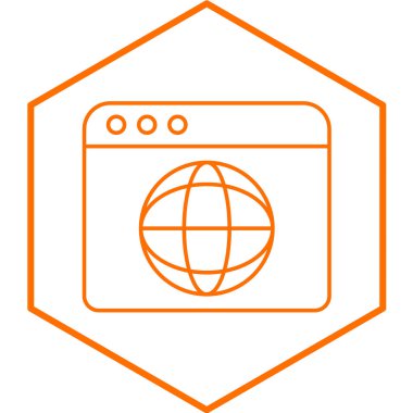 tarayıcı pencere simgesi. İnternet düğmesi. vektör illüstrasyonu