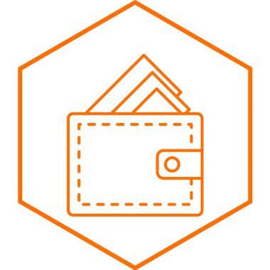 cüzdan ikonu vektör illüstrasyonu