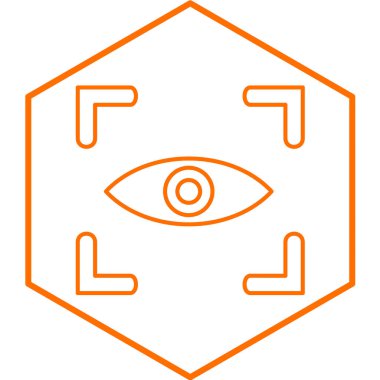 Göz çizgisi simgesi, vektör çizimi