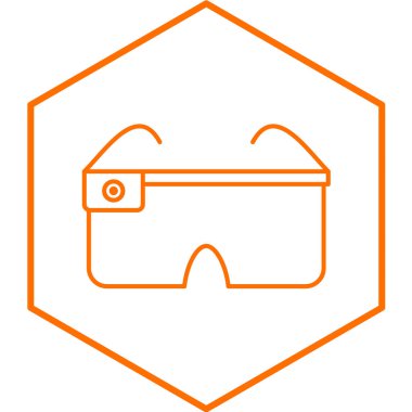 Gözlük ikonu. vektör illüstrasyonu