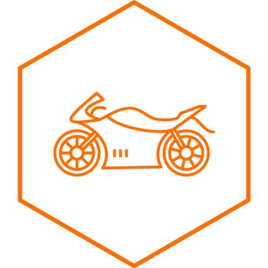 Motosiklet ikonu. vektör illüstrasyonu