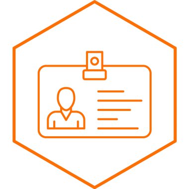 Kimlik kartı simgesi. düz dizayn biçimi 10