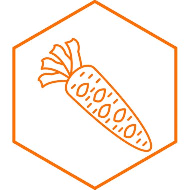 Havuç ikonu. vektör illüstrasyonu