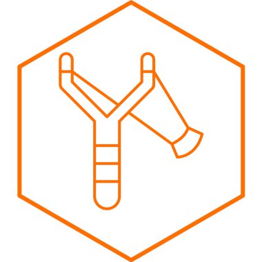 Beyaz arkaplanda izole edilmiş turuncu çizgi simgesi. vektör illüstrasyonu