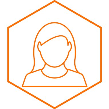 Bir kadın simgesinin vektör illüstrasyonu