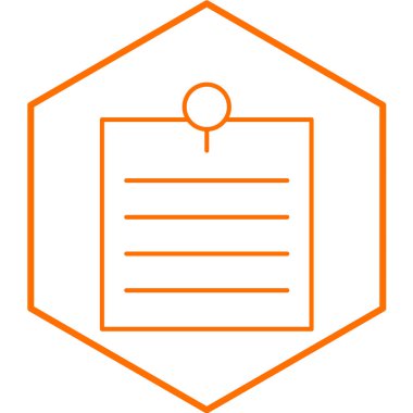 Belgenin bir satır simgesinin vektör illüstrasyonu